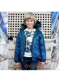 Куртка двухсторонняя для мальчика на синтепоне Авива