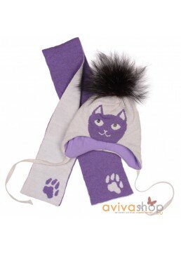 Комплект: шапка + шарф для девочки Авива 4243