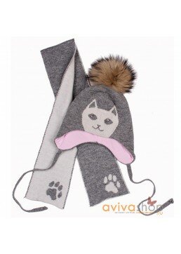 Комплект: шапка + шарф для девочки Авива 4243