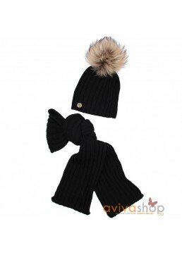 Комплект: шапка+шарф для девочки Aviva 13-4242