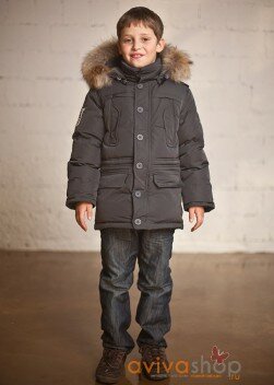 Детская пуховая куртка для мальчика Aviva аляска "Пират"