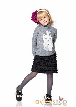 Водолазка детская Aviva "Кошка с птичкой"
