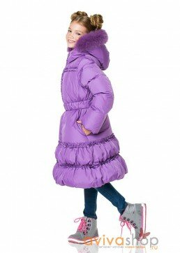 Детское пуховое пальто для девочки Авива "Снегурочка"